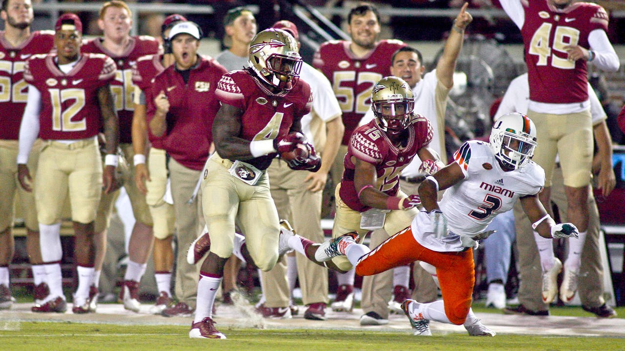 Cook, No. 12 Florida State score late, make it 6 in row over Miami